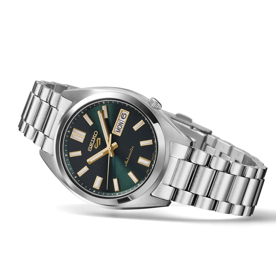 Seiko 5 Sports 100M SNXS Reissue Green Tie Automatic Stainless Steel Watch SRPL57K1