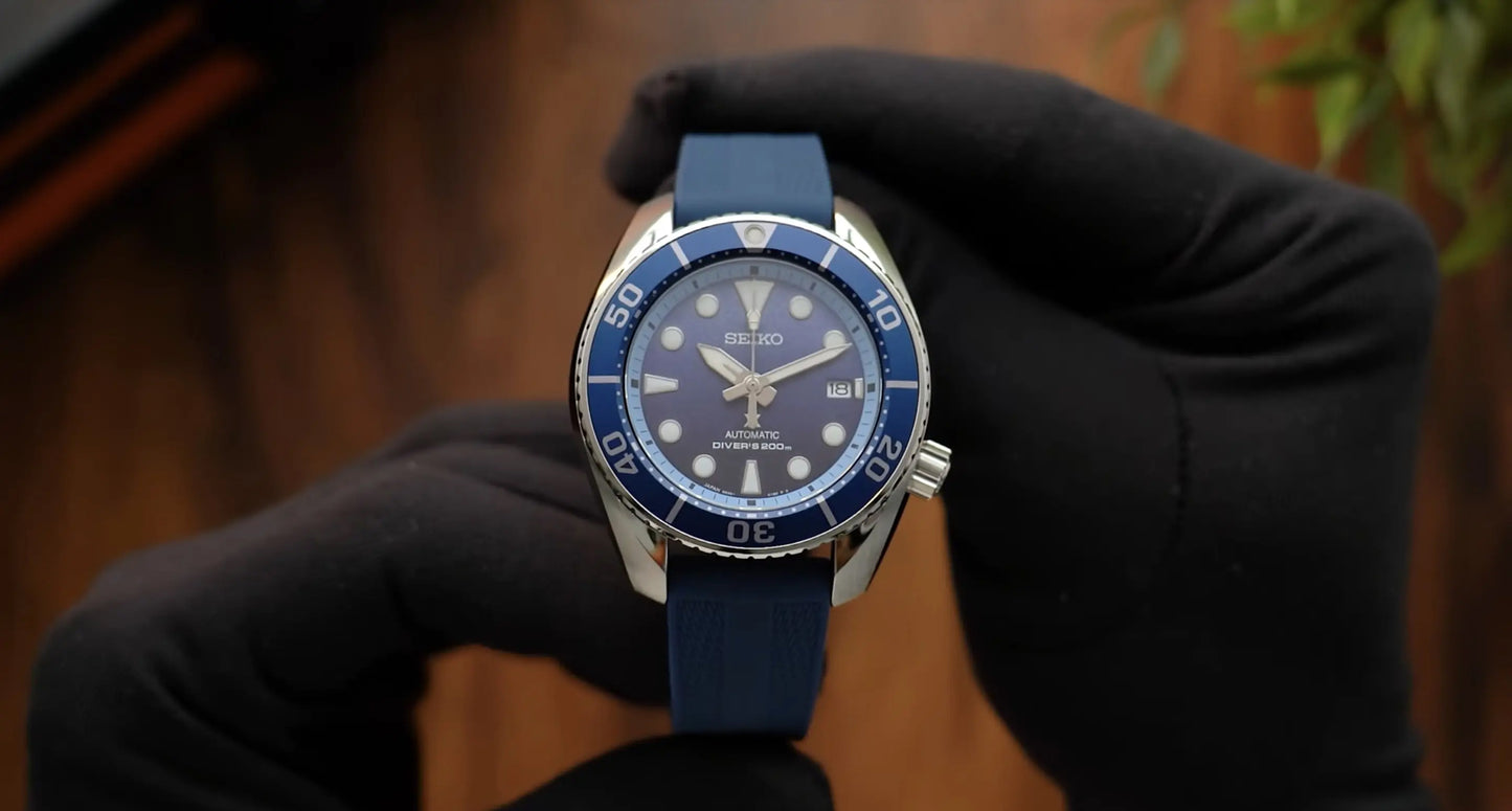 Seiko Prospex APAC LE  “Blue Fire Crater” Men's Silicone Rubber Strap Watch SPB543J1