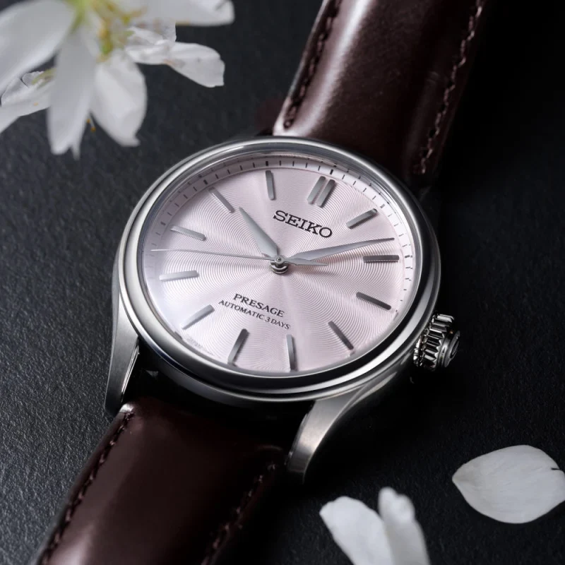Seiko Presage Sakura Iro Classic Series Mid Size Men's Leather Strap Watch HCC003J1