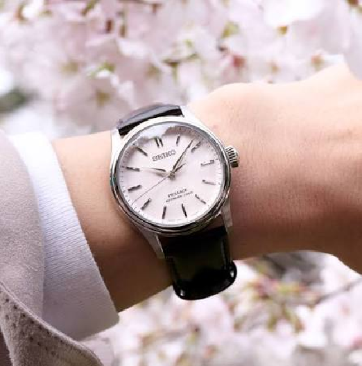 Seiko Presage Sakura Iro Classic Series Mid Size Men's Leather Strap Watch HCC003J1