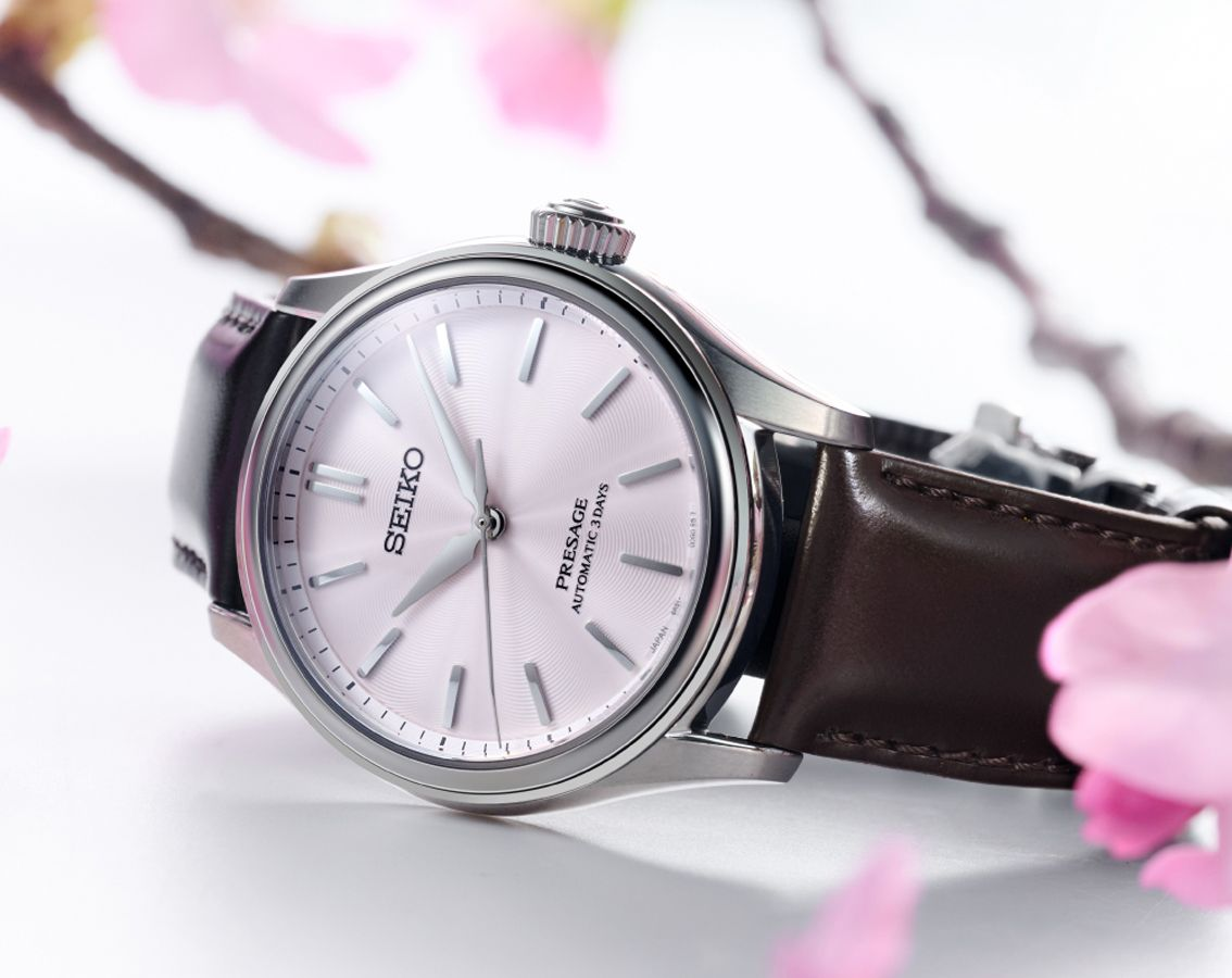Seiko Presage Sakura Iro Classic Series Mid Size Men's Leather Strap Watch HCC003J1