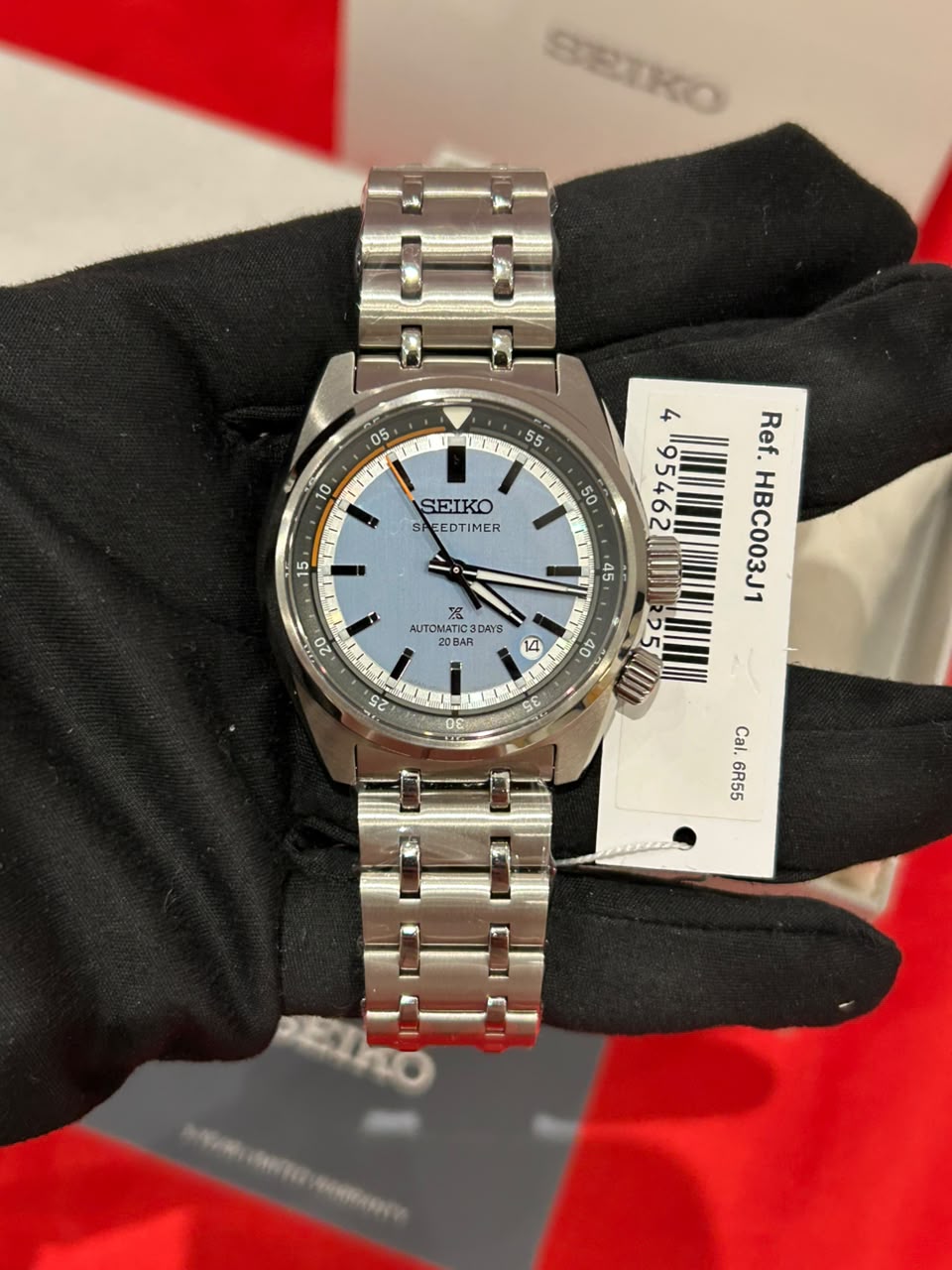 Seiko Prospex Speedtimer Automatic Sky Blue Men's Stainless Watch HBC003J1