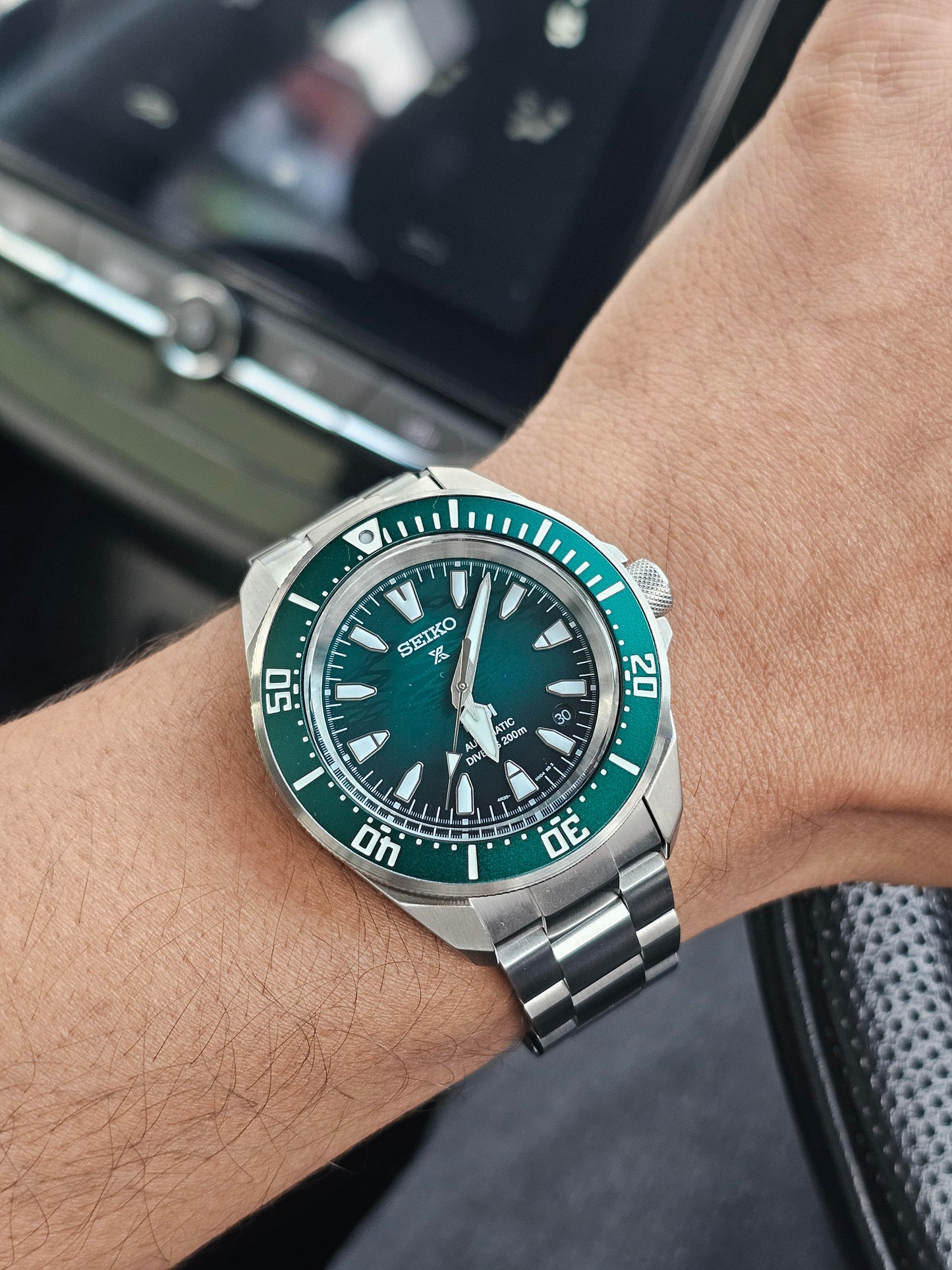 Seiko Prospex Slim Samurai PADI SE Emerald Green 200M Diver's Men's Watch SRPL53K1