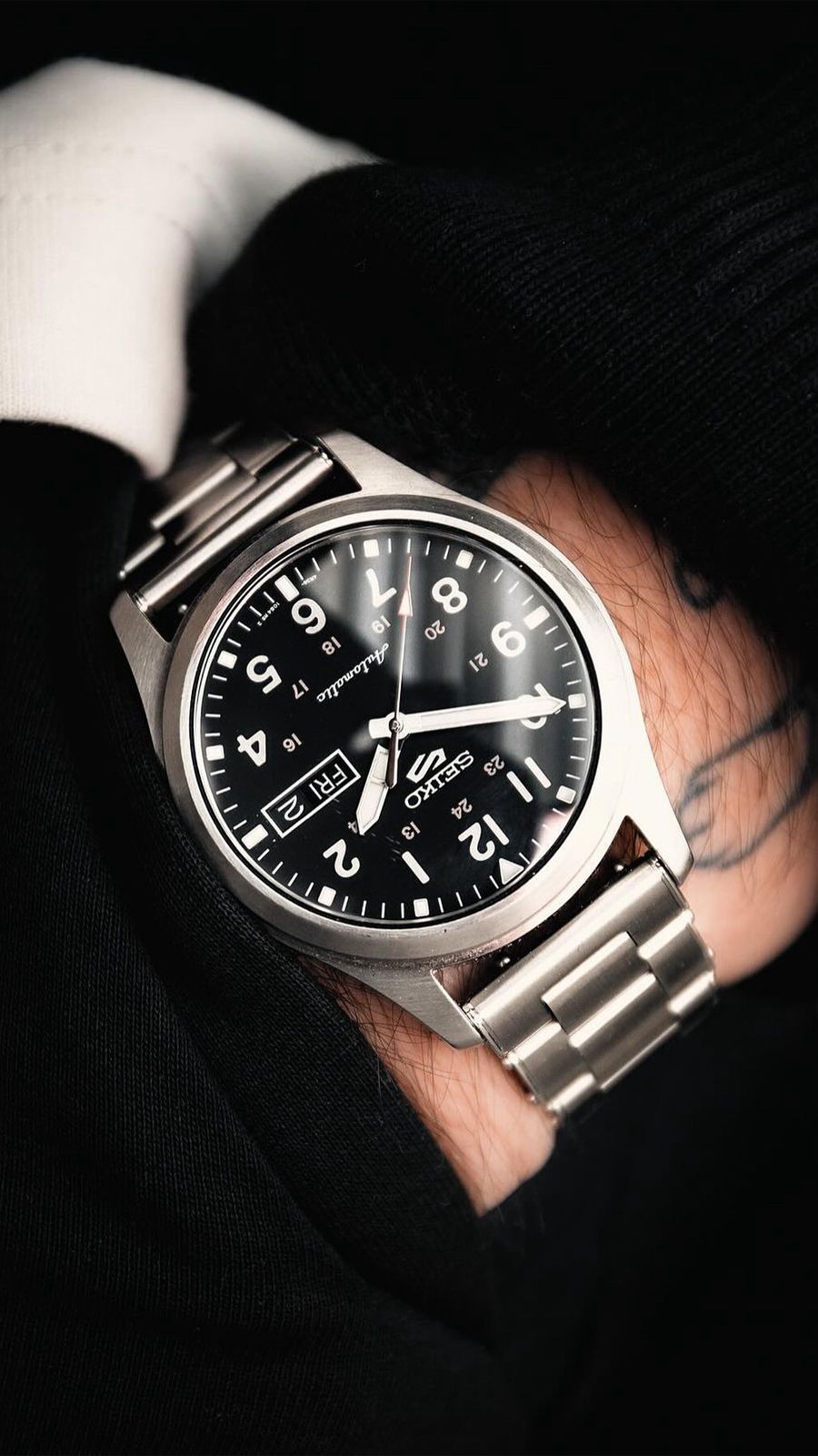 Seiko 5 100M Field Sports Style 39mm Black Dial Automatic Watch SRPG27K1