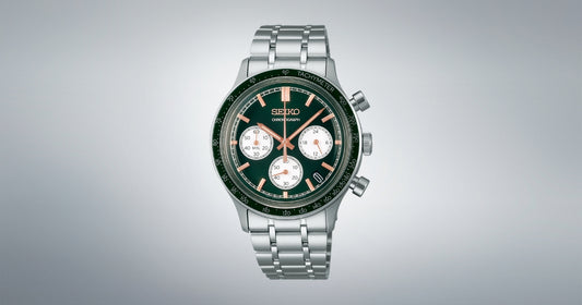 Seiko Chronograph Classic Men's Stainless Steel  Watch SSB481P1 Green