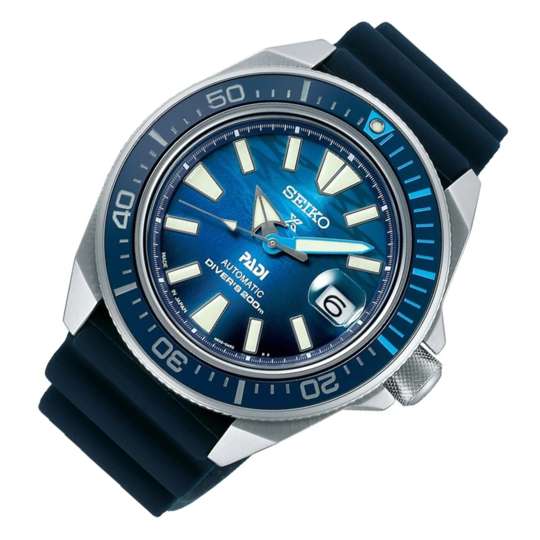 Seiko Prospex PADI SE King Samurai Blue Diver's Men's Rubber Strap Watch SRPJ93K1