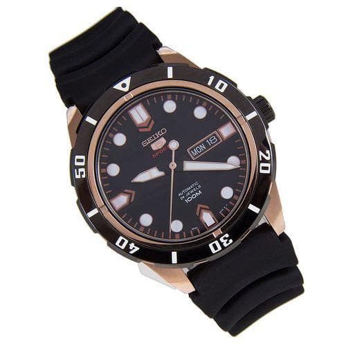 Seiko 5 Sports 100M Automatic Men's Watch Black Dial Rubber Strap SRP680K1 - Diligence1International