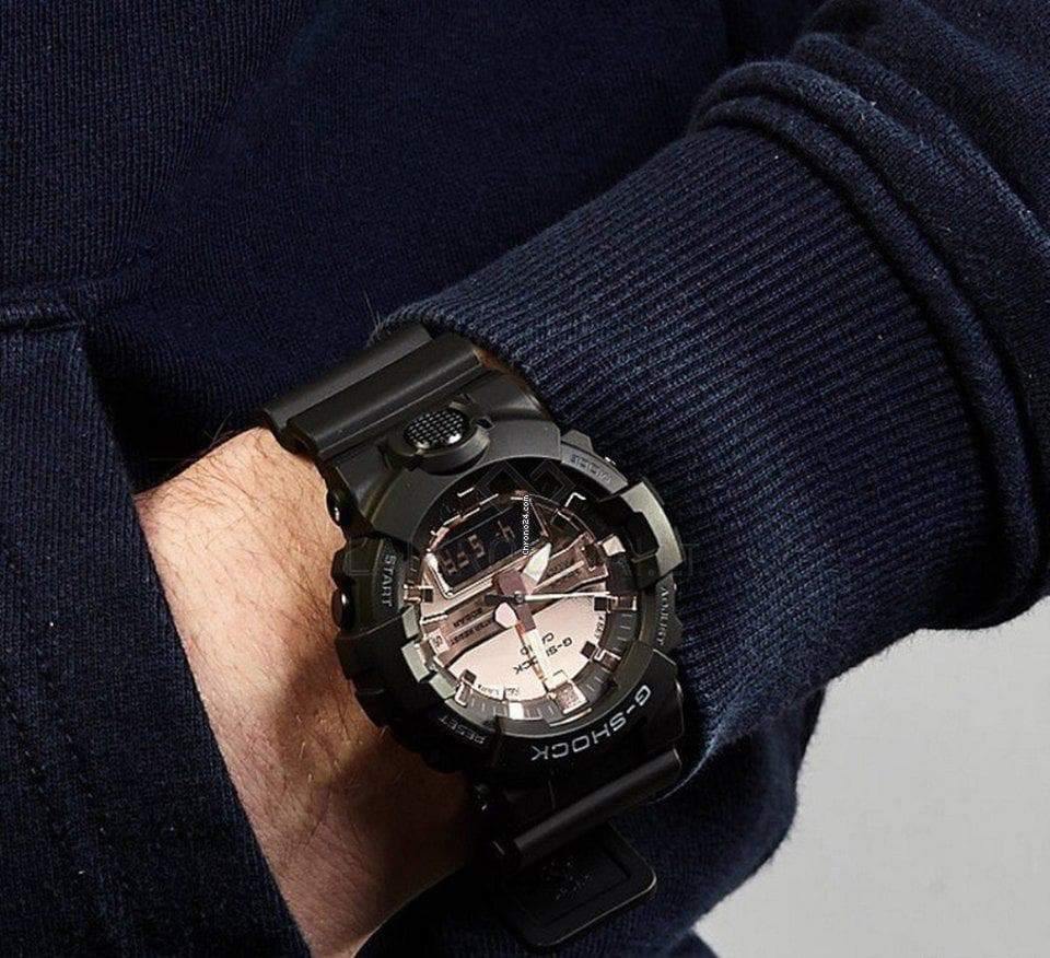 Casio G-Shock Standard Analog Digital Black x Rose Gold Dial Watch GA800MMC-1ADR - Diligence1International