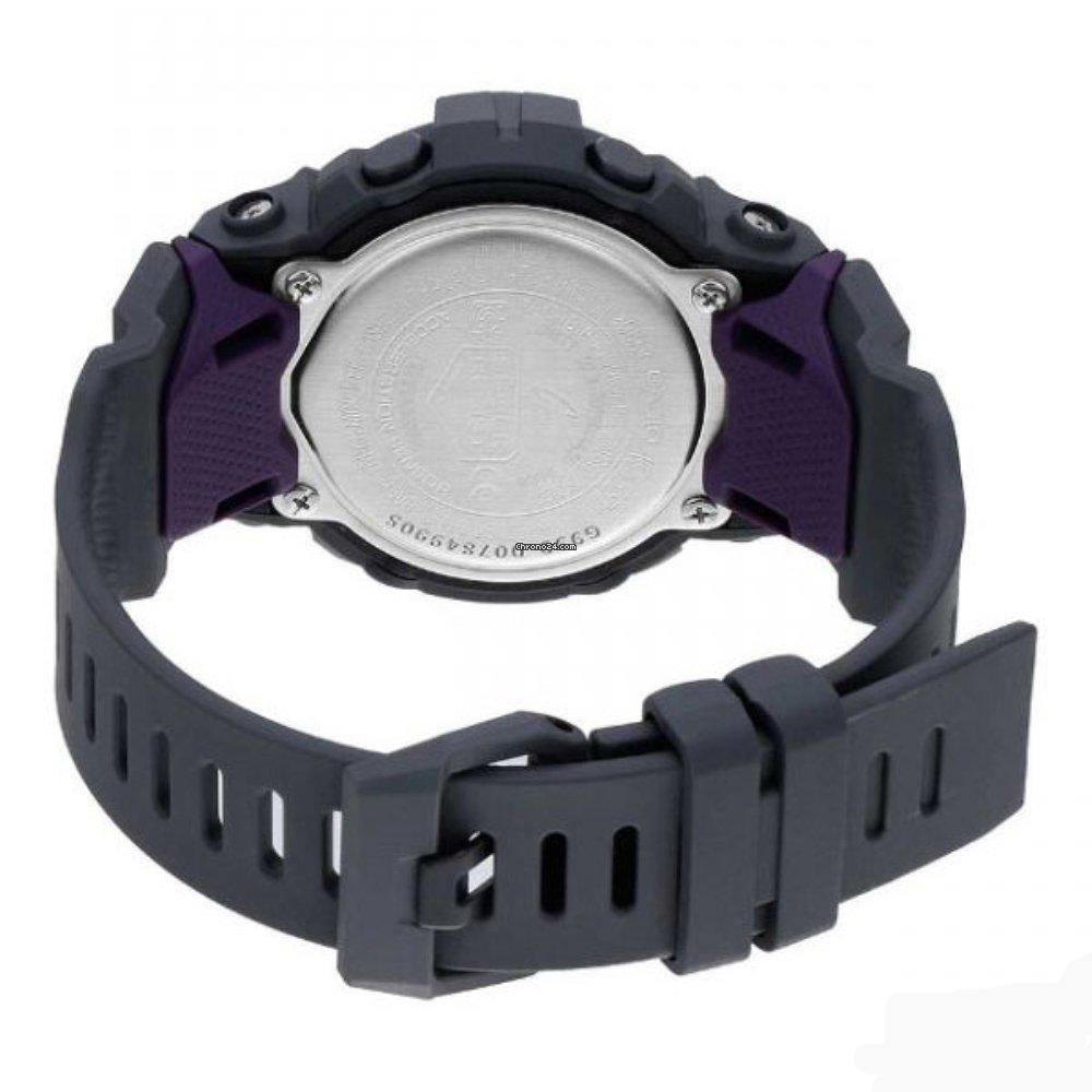 Casio G-Shock G’Squad Mobile Link Bluetooth Anadigi Black x Purple Accent Watch GMAB800-8ADR - Diligence1International