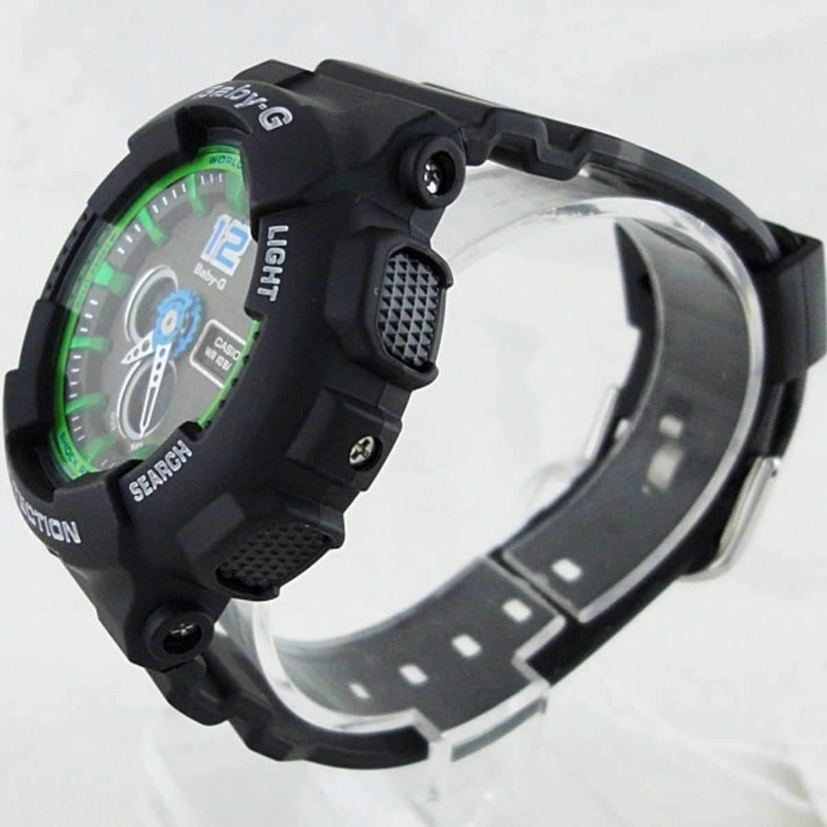 Casio Baby-G BA-120 Analog-Digital Black x Green x Blue Accents Watch BA120-1BDR - Diligence1International