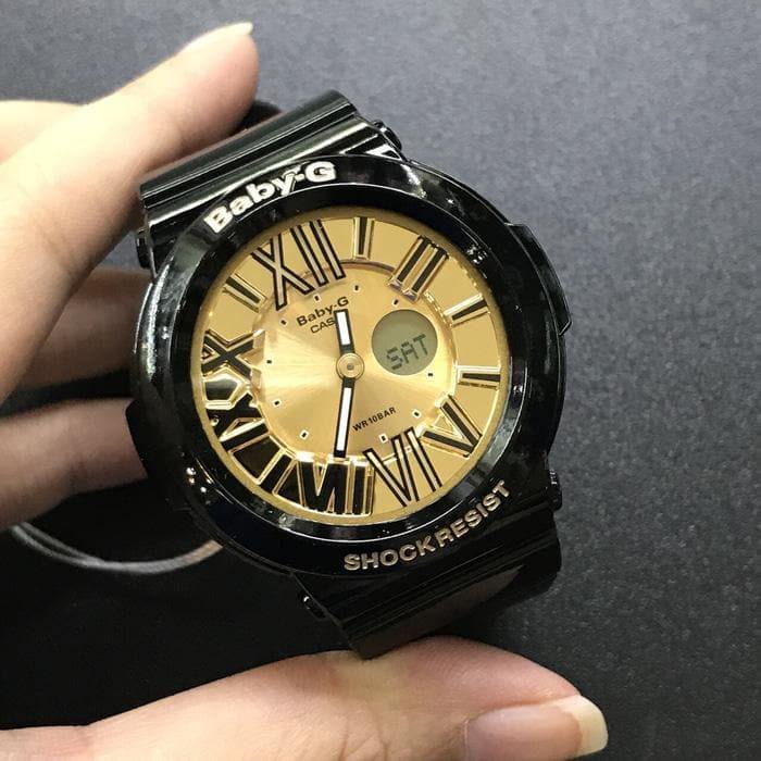 Casio Baby-G Black & Gold Series Anadigital Black x Gold Dial Watch BGA160-1BDR - Diligence1International