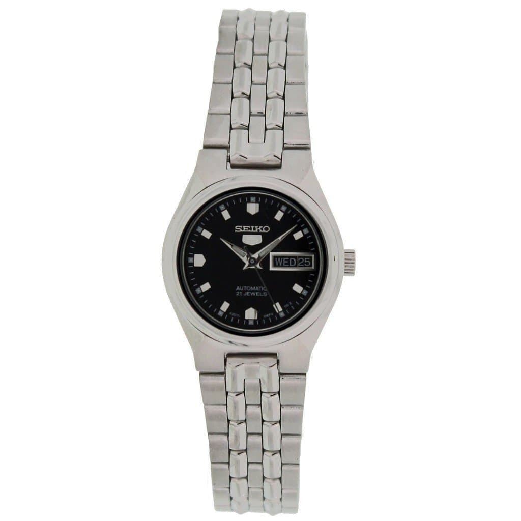 Seiko 5 Classic Ladies Size Black Dial Stainless Steel Strap Watch SYMK43K1 - Diligence1International