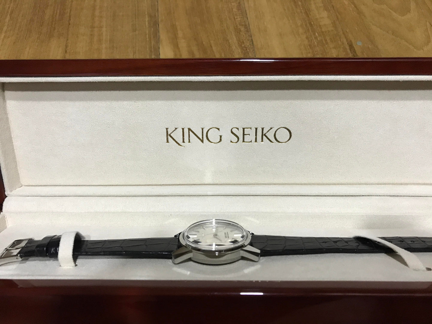 King Seiko 140th Anniv LE 1965 KSK Recreation Men's Crocodile Strap Watch SJE083J1