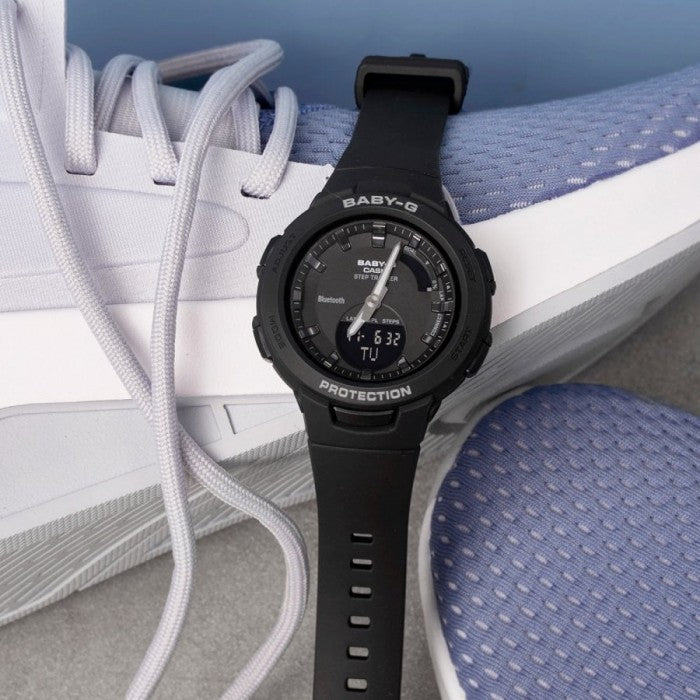 Casio Baby-G G’Squad Mobile Link Bluetooth Analog-Digital Black Watch BSAB100-1ADR
