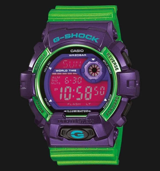 Casio G-Shock Crazy Colors Digital Hulk Green Mysterio Purple Watch G8900SC-6DR - Diligence1International