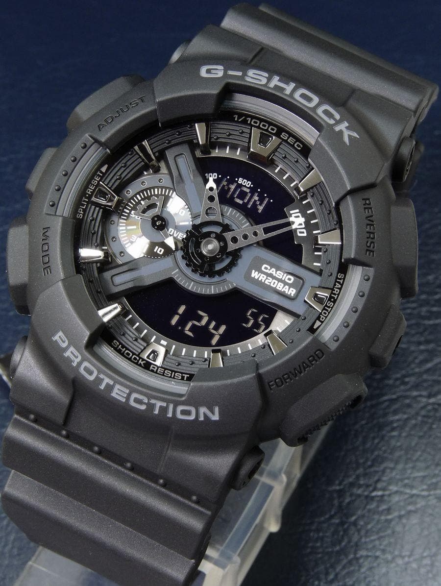 Casio G-Shock Black Stealth Series Analog-Digital ALL Black Watch GA110-1BDR - Diligence1International