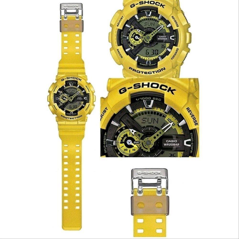 Casio G-Shock GA110 Neo Metallic Series Anadigi Standard Color Yellow Watch GA110NM-9ADR - Diligence1International