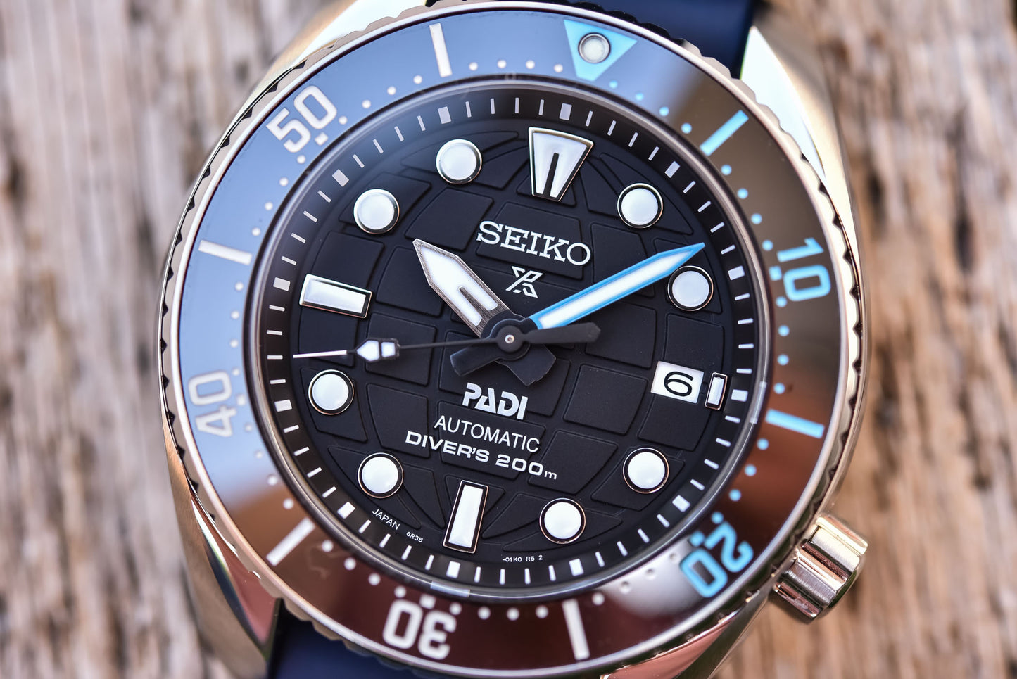 Seiko Prospex PADI SE King Sumo Gradation Diver's Men's Blue Rubber Strap Watch SPB325J1