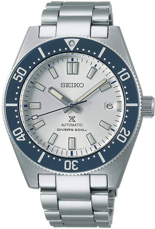 Seiko 62MAS Prospex Diver's 140th Anniv LE Blue White Theme Men's Stainless Steel Watch SPB213J1