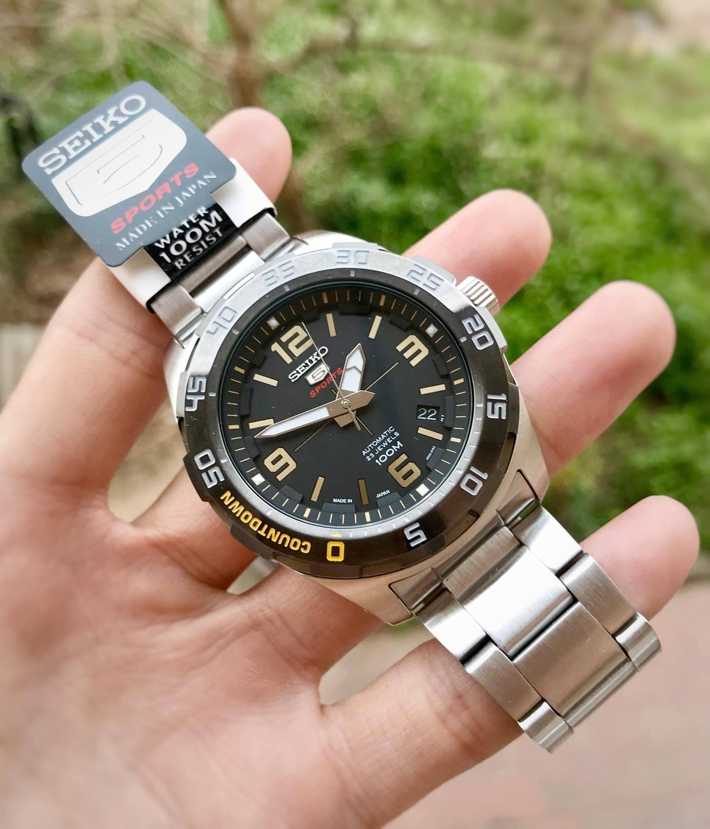 Seiko 5 Sports JAPAN Made 100M Automatic Men's Watch Black Dial SRPB83J1 - Diligence1International