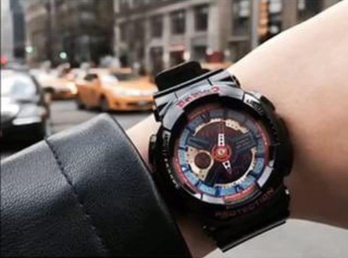 Casio Baby-G BA110 Series Anadigi Neon Color Black x Multicolor Dial Watch BA112-1ADR - Diligence1International
