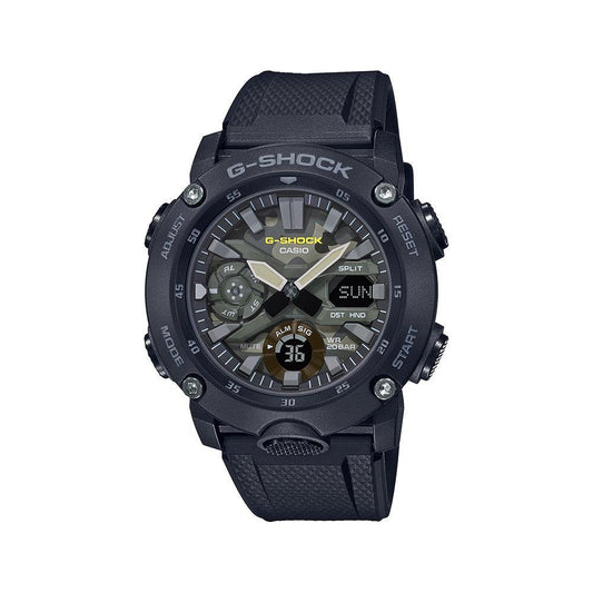 Casio G-Shock Utility Model Anadigi Black Green Camo Dial Men's Watch GA2000SU-1A - Diligence1International