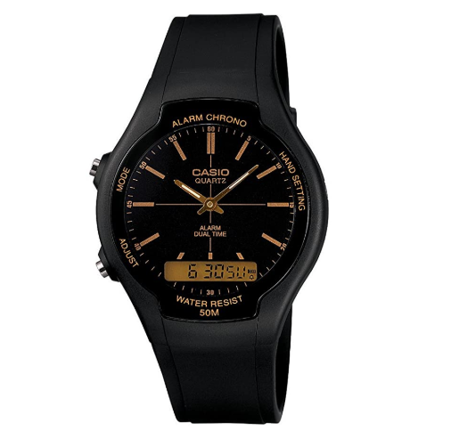 Casio AW-90H Black Rubber Strap Unisex Watch - Diligence1International