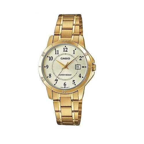 Casio LTP-V004G-9BUDF Gold Stainless Watch for Women - Diligence1International