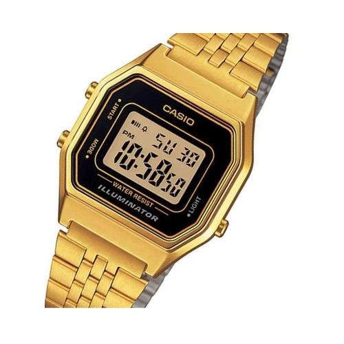 Casio Vintage LA-680WGA-1DF Gold Plated Watch For Women - Diligence1International