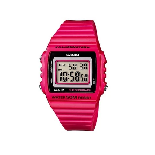 Casio W-215H-4AVDF Pink Resin Strap Watch - Diligence1International