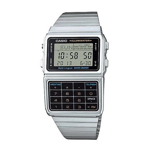 Casio DBC-611-1DF Silver Stainless Calculator Watch for Men and Women - Diligence1International