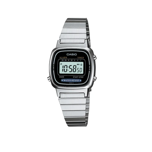 Casio LA670WA-1DF Silver Stainless Watch for Women - Diligence1International