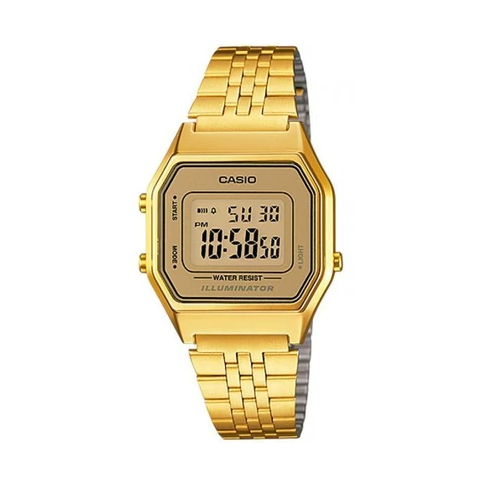 Casio Vintage LA-680WGA-9DF Gold Plated Watch for Women - Diligence1International