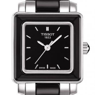 Tissot Swiss Made T-Lady T-Cera 2 Tone Ceramic Stainless Steel Ladies' Watch T0643102205100 - Diligence1International