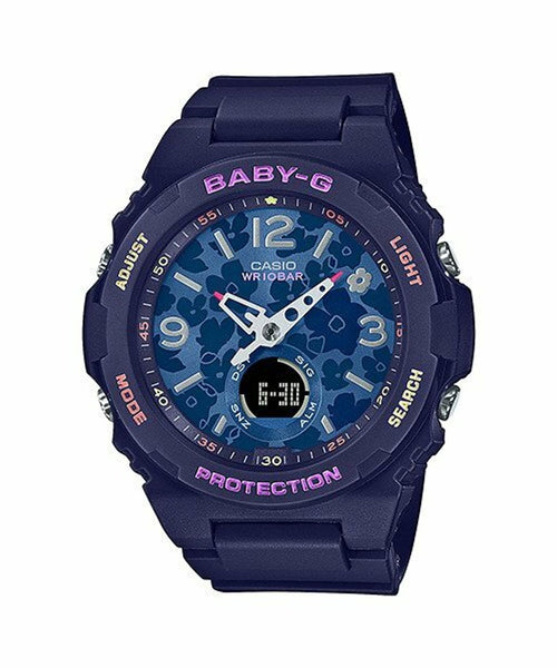 Casio Baby G Standard Anadigi Floral Dial Blue Watch BGA260FL 2ADR Diligence1International