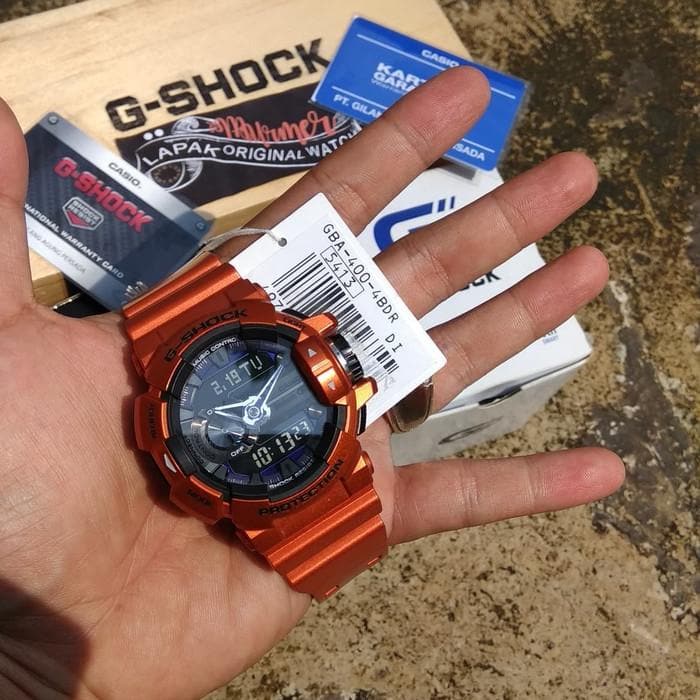 Casio G-Shock G’MIX Mobile Link Bluetooth Anadigi Metallic Orange Watch GBA400-4BDR - Diligence1International