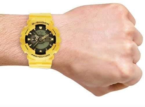 Casio G-Shock GA110 Series Anadigi Military Color Yellow Camo Watch GA110CM-9AER - Diligence1International