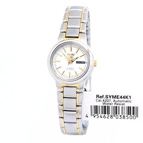 Seiko 5 Classic Ladies Size White Dial 2 Tone Gold Plated Stainless Steel Strap Watch SYME44K1 - Diligence1International