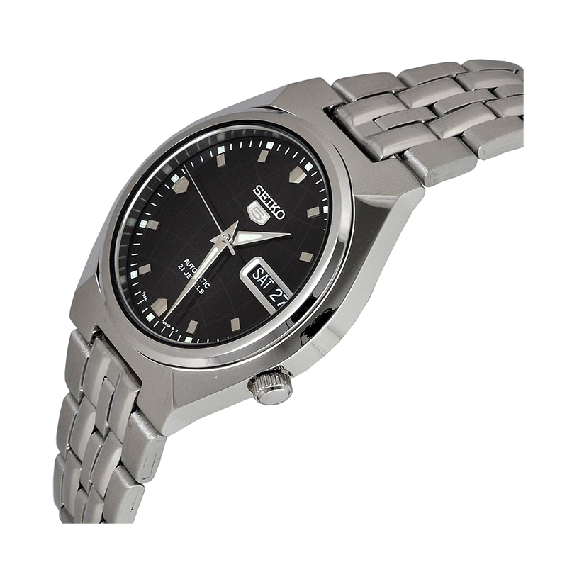 Seiko 5 Classic Black Dial Couple's Stainless Steel Watch Set SNKL71K1+SYMK43K1 - Diligence1International