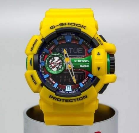 Casio G-Shock Big Case Analog-Digital Hyper Color Yellow x Multicolor Watch GA400-9ADR - Diligence1International