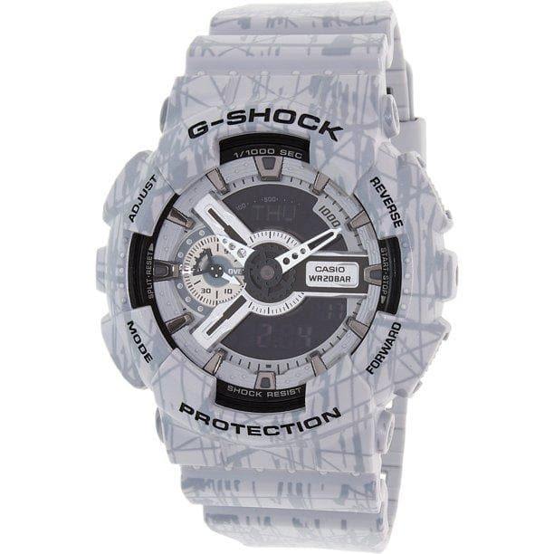 Casio G-Shock GA110 X-Large Slash Pattern Series Black Dial Grey Watch GA110SL-8ADR - Diligence1International