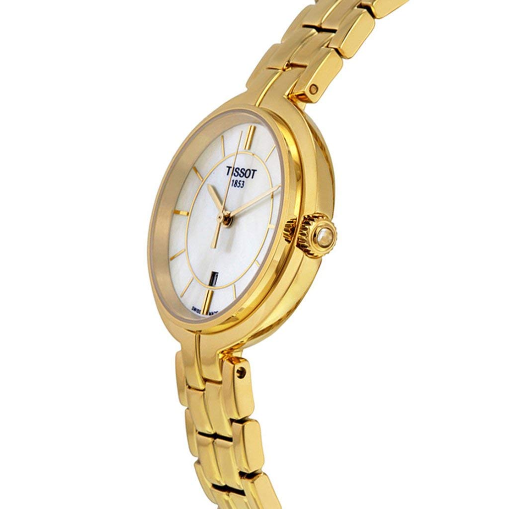 Tissot Swiss Made T-Lady Flamingo MOP Gold Plated Ladies' Watch T0942103311100 - Diligence1International
