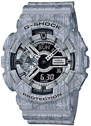 Casio G-Shock GA110 X-Large Slash Pattern Series Black Dial Grey Watch GA110SL-8ADR - Diligence1International