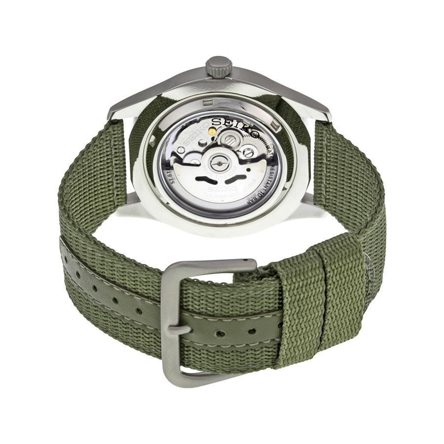 Seiko 5 Sports Military 100M Automatic Men's Watch Green Nylon Strap SNZG09K1 - Diligence1International