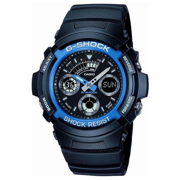 Casio G-Shock Standard Analog-Digital Black x Blue Watch AW591-2ADR - Diligence1International