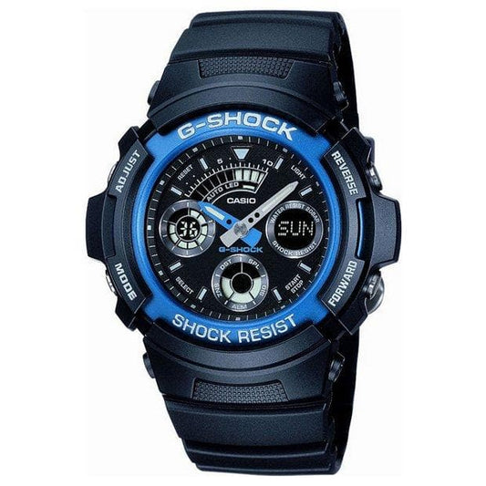 Casio G-Shock Standard Analog-Digital Black x Blue Watch AW591-2ADR - Diligence1International