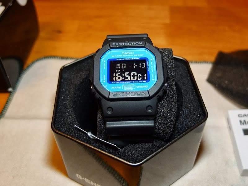 Casio G-Shock Digital Blue Marvel Sky Blue Dial Black Watch DW5600SN-1DR - Diligence1International