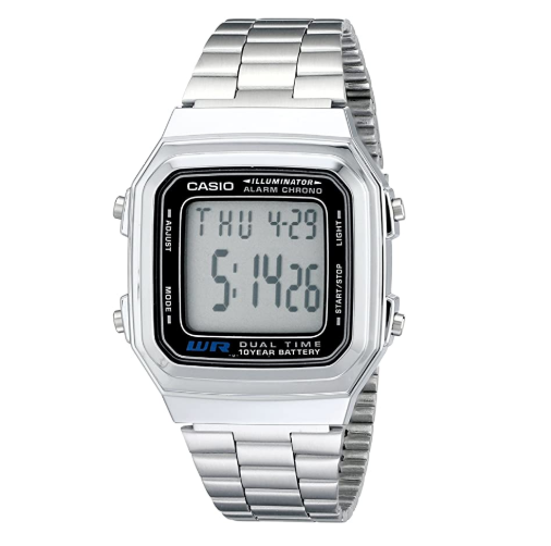 Casio Classic A-178WA Silver Stainless Steel Digital Watch - Diligence1International