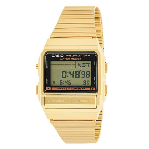Casio Men's DB380G-1DF Gold Tone Stainles-Steel Quartz Watch with Digital - Diligence1International