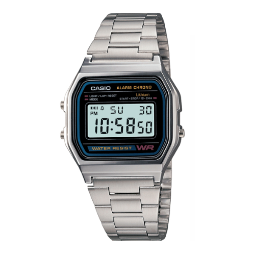 Casio A158WA-1DF Stainless Steel Resin Strap Watch - Diligence1International